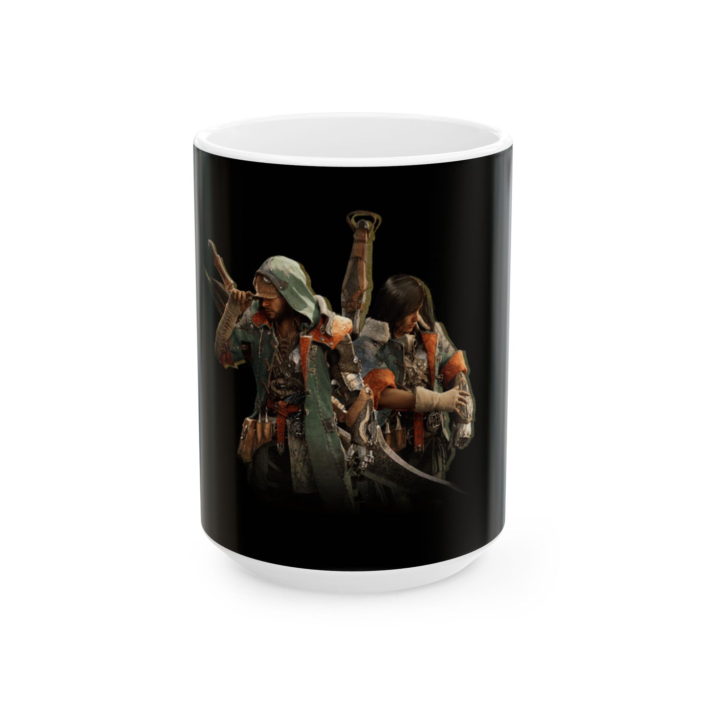 Black Monster Hunter Wilds Mug – Rathalos & Hunter