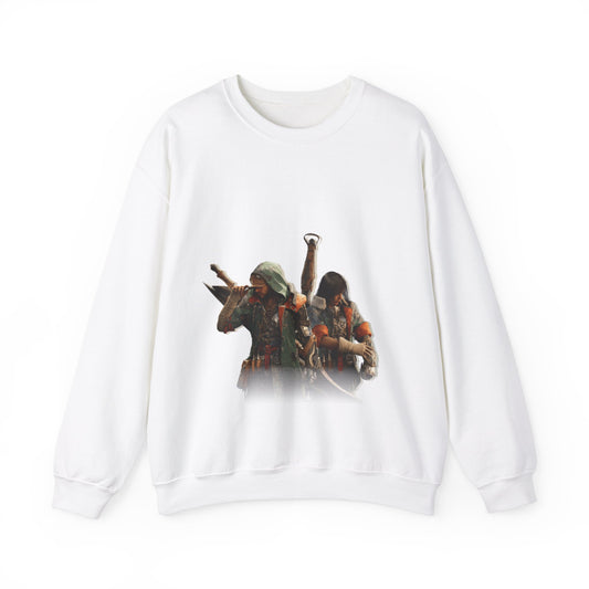 White Monster Hunter Wilds Sweatshirt – Rathalos & Hunter