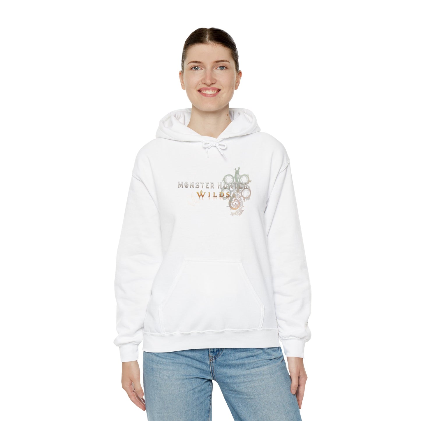 White Monster Hunter Wilds Hoodie