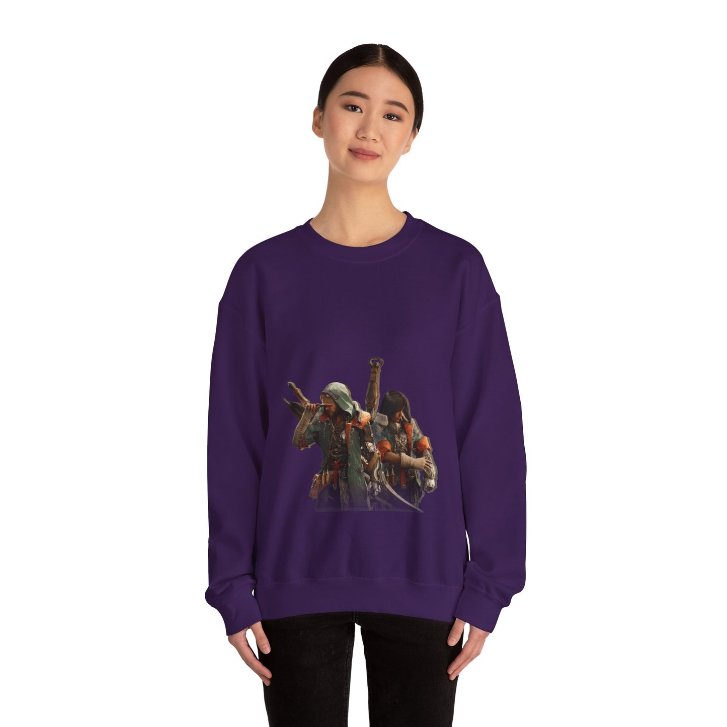 Purple Monster Hunter Wilds Sweatshirt – Rathalos & Hunter