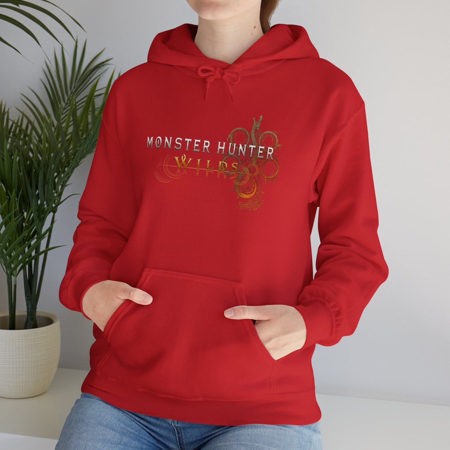 Red Monster Hunter Wilds Hoodie