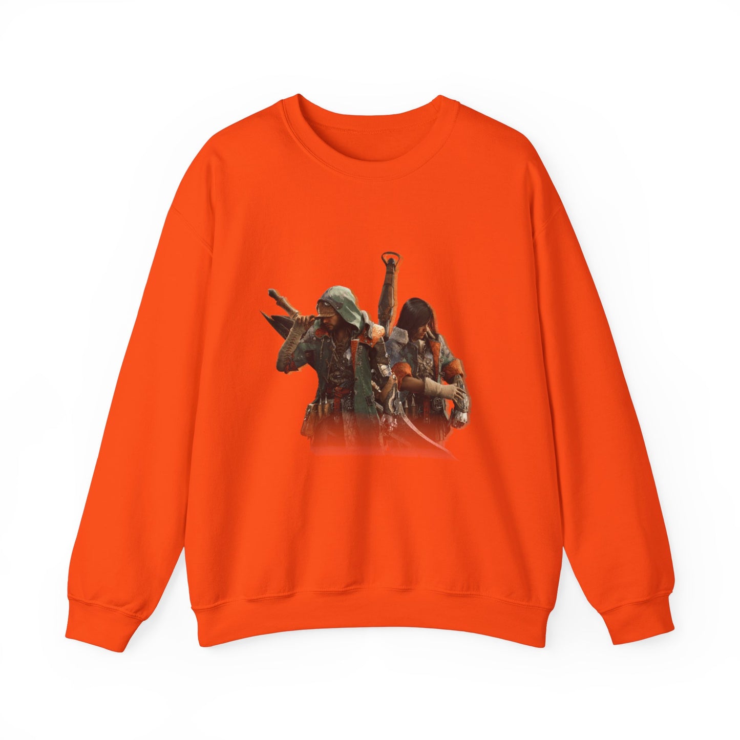 Orange Monster Hunter Wilds Sweatshirt – Rathalos & Hunter