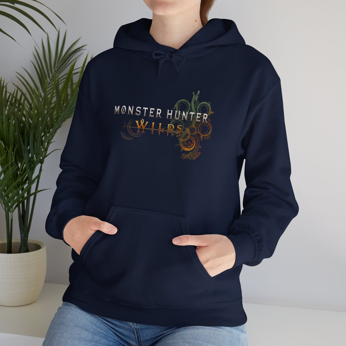 Navy Blue Monster Hunter Wilds Hoodie