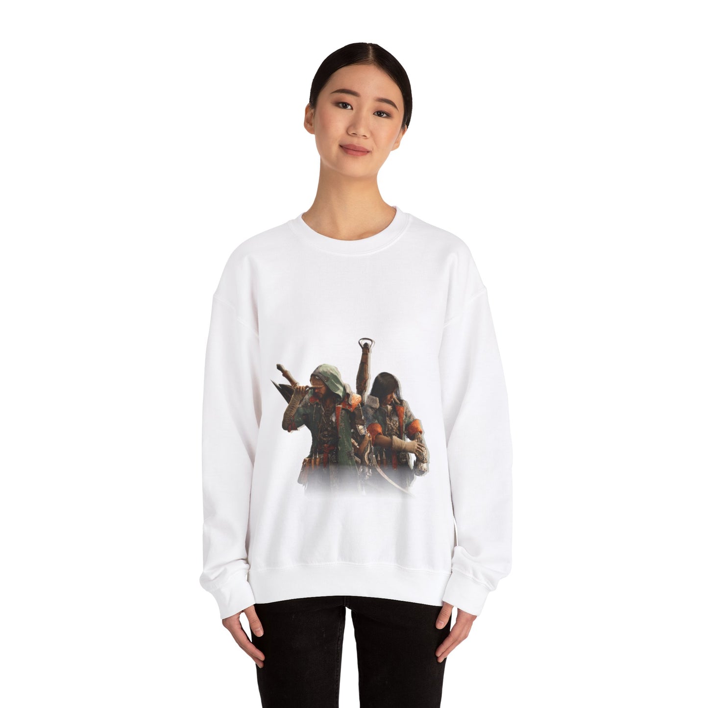 White Monster Hunter Wilds Sweatshirt – Rathalos & Hunter