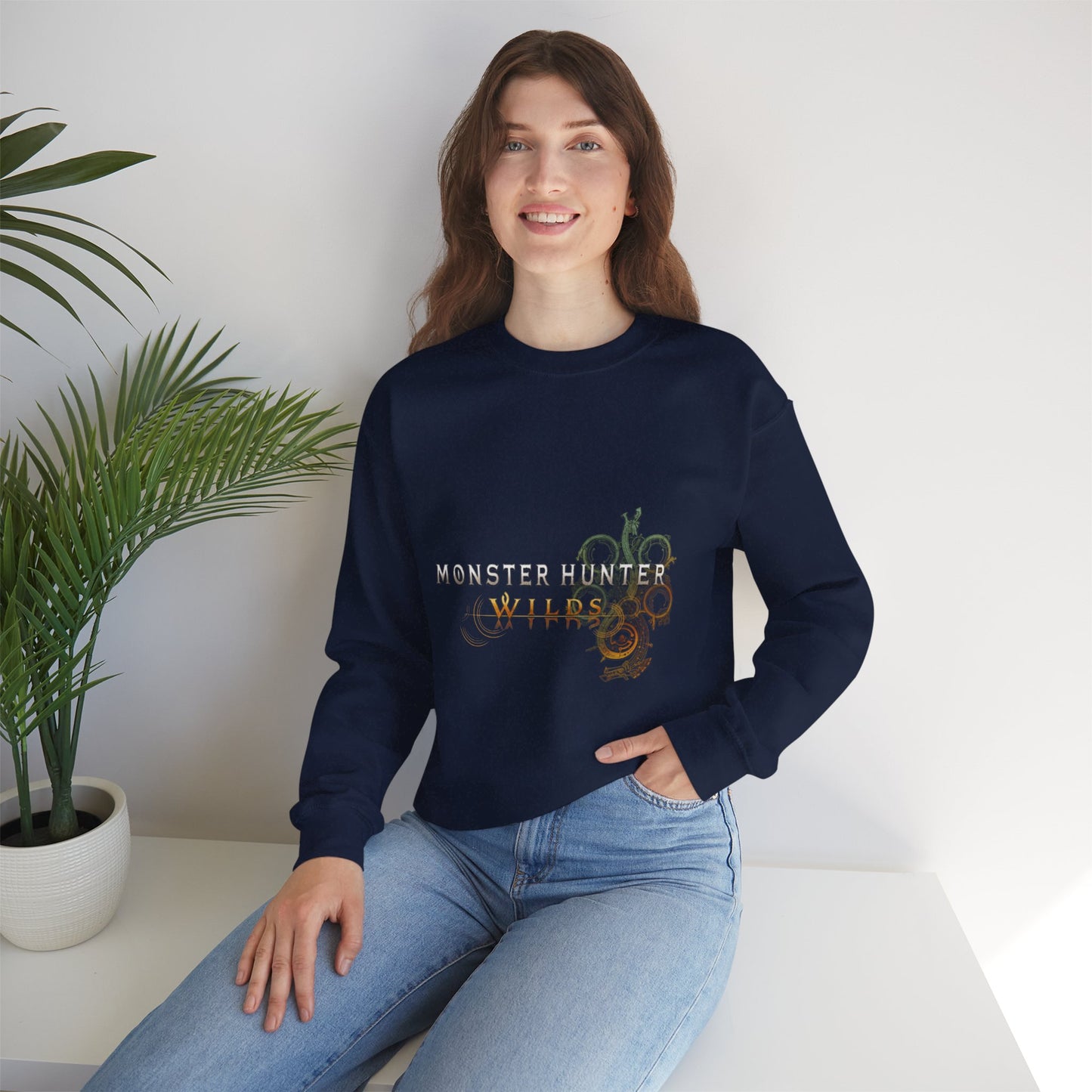 Navy Blue Monster Hunter Wilds Sweatshirt