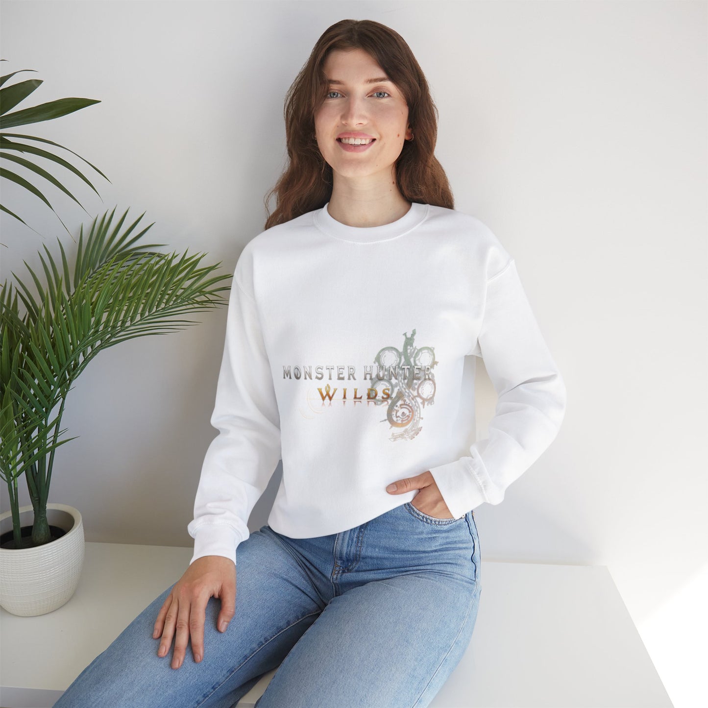 White Monster Hunter Wilds Sweatshirt