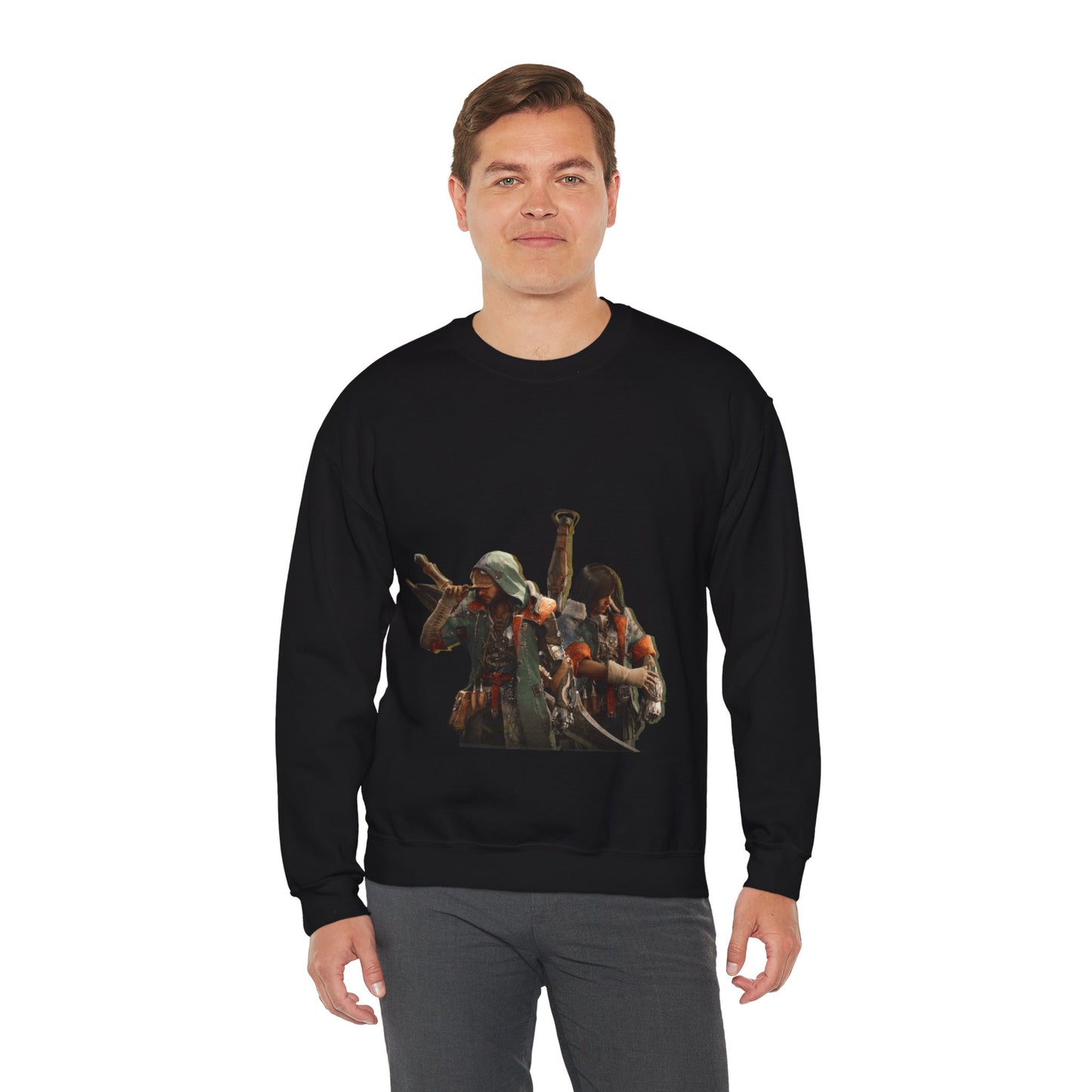 Black Monster Hunter Wilds Sweatshirt – Rathalos & Hunter