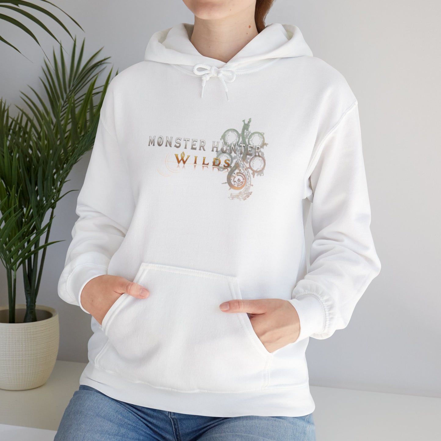 White Monster Hunter Wilds Hoodie