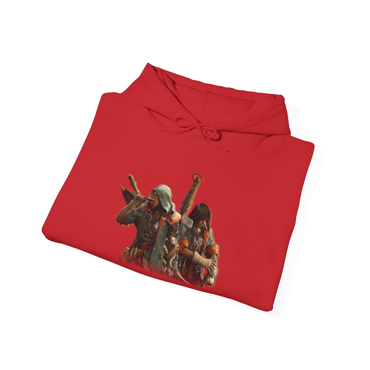 Red Monster Hunter Wilds Hoodie – Rathalos & Hunter