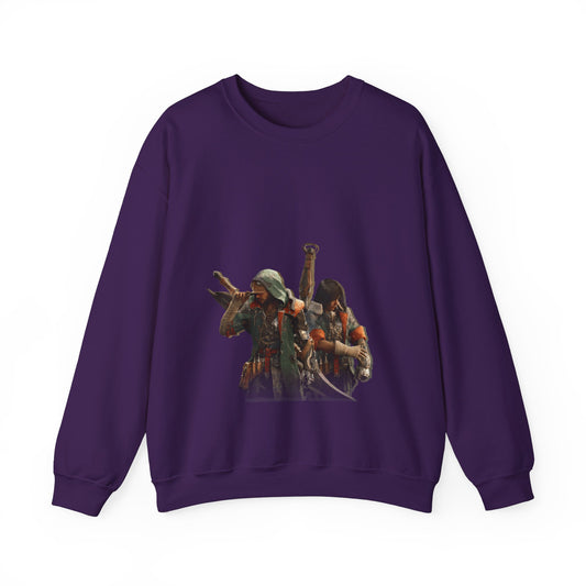 Purple Monster Hunter Wilds Sweatshirt – Rathalos & Hunter