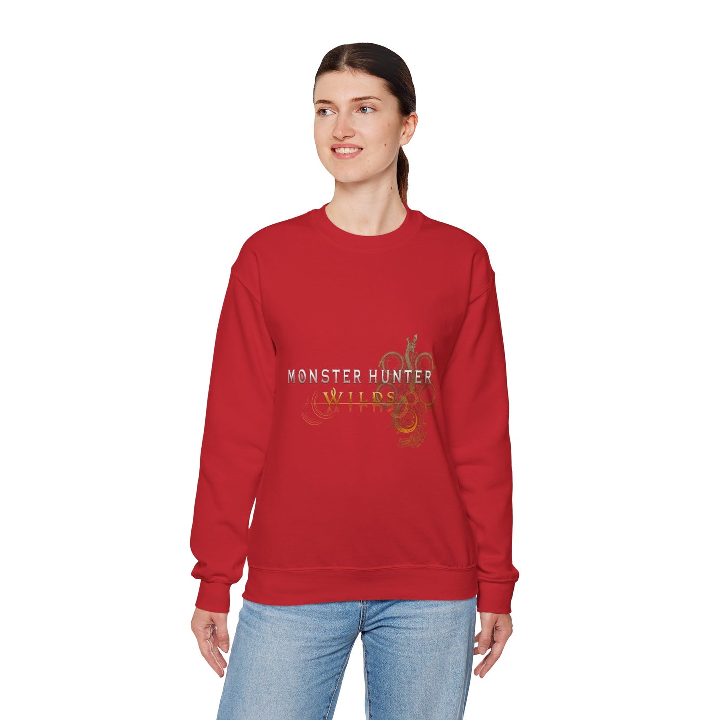 Red Monster Hunter Wilds Sweatshirt