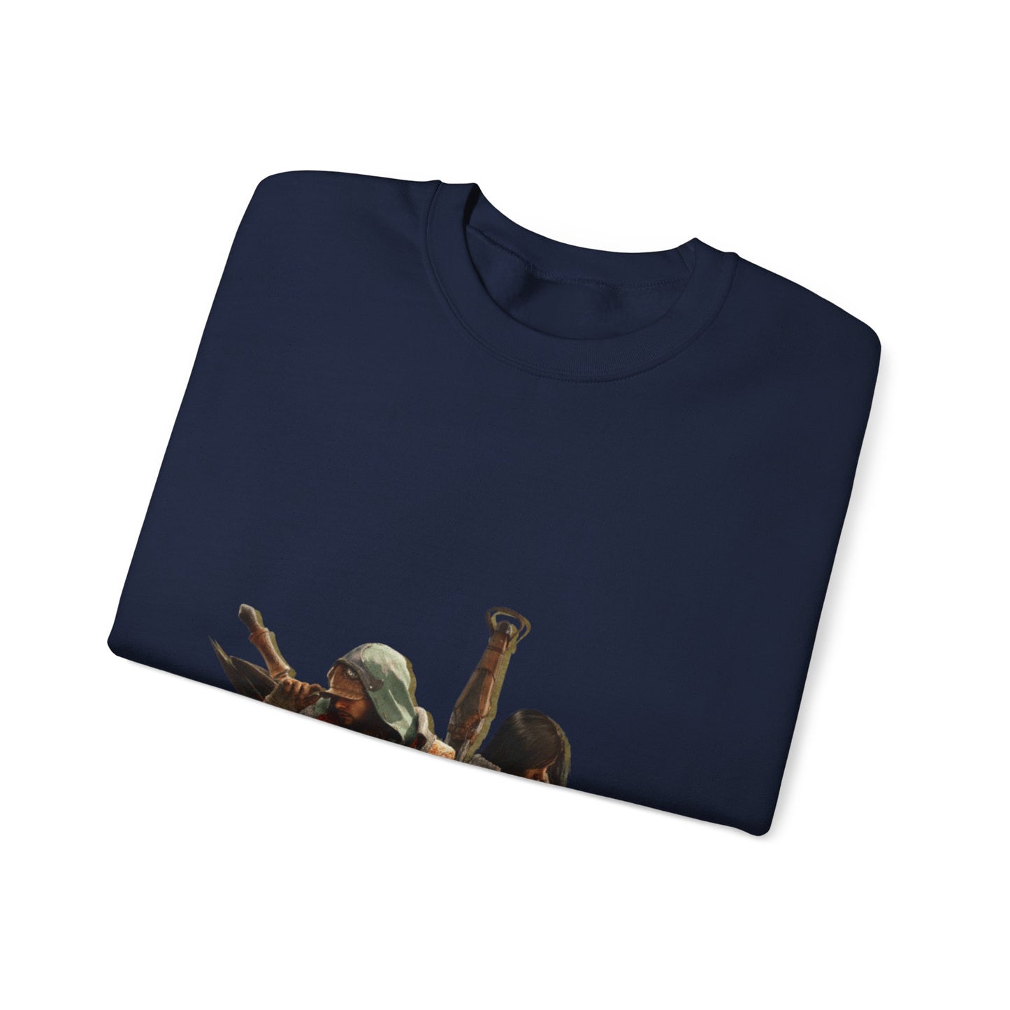 Navy Blue Monster Hunter Wilds Sweatshirt – Rathalos & Hunter