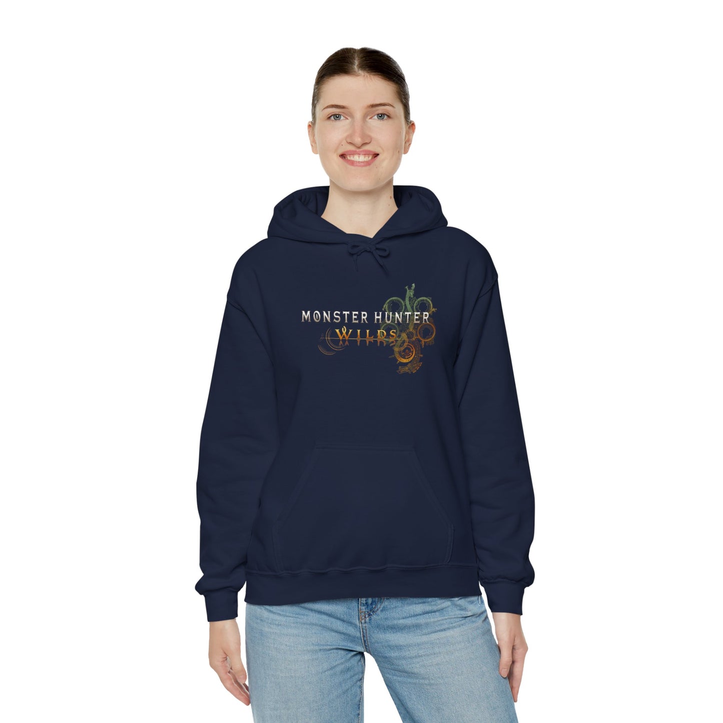 Navy Blue Monster Hunter Wilds Hoodie