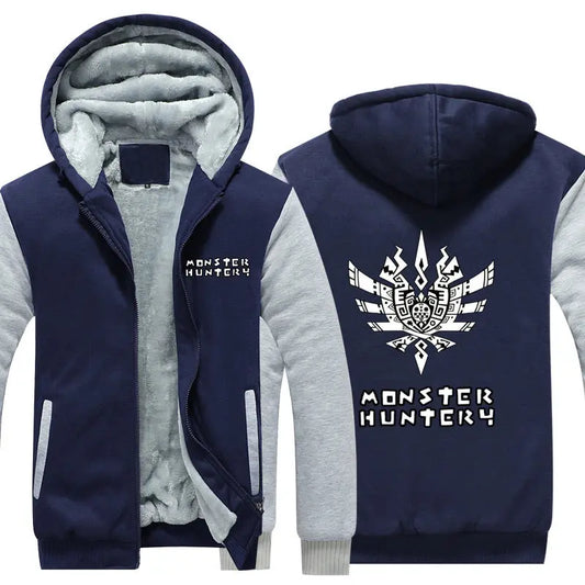 Monster Hunter Jacket – Navy and Gray