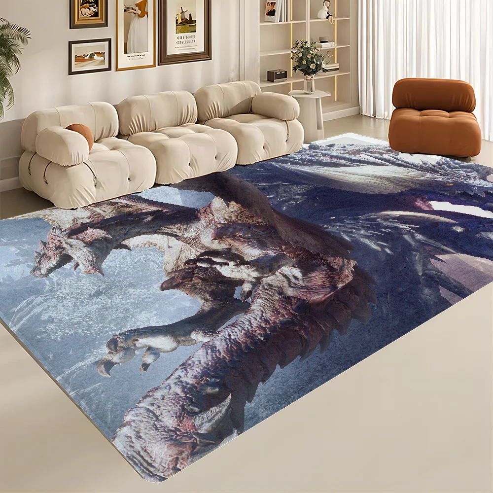 Monster Hunter Bathroom Mat Non-Slip Laundry Room Mat Laundry Decor Balcony Child Living Room Toilet Rug