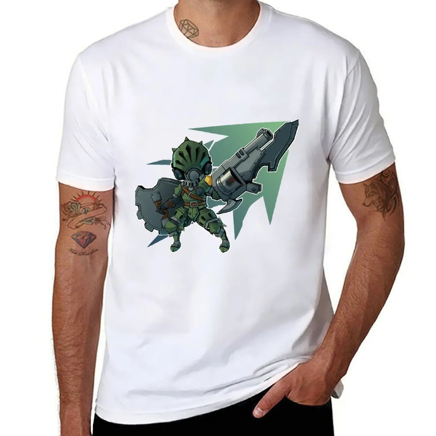 Monster Hunter World Chibi Gunlance T-Shirt – White