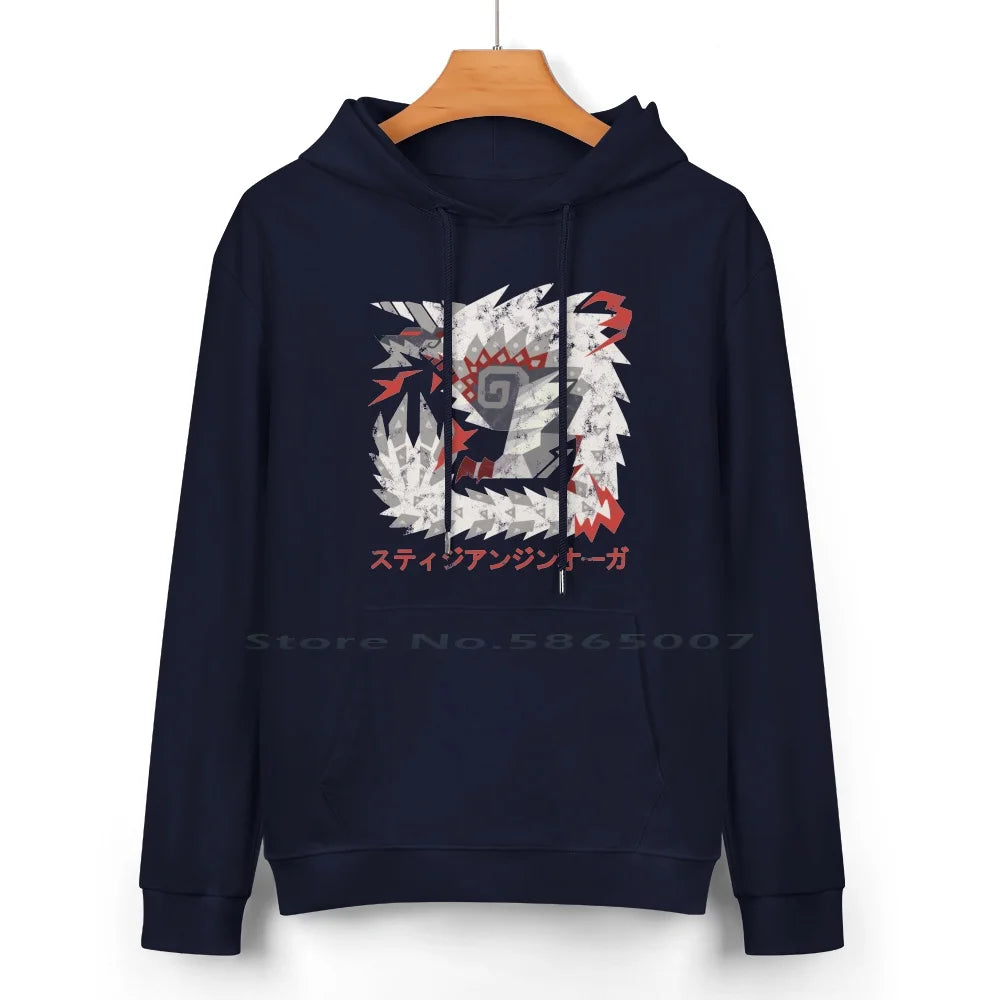 Stygian Zinogre Navy Blue Hoodie – Monster Hunter Tribute