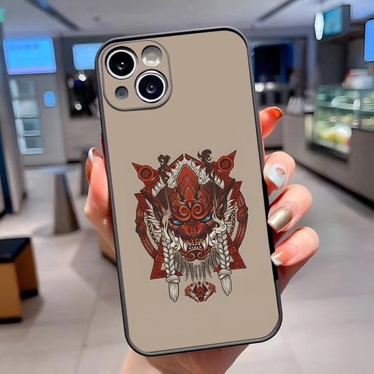 Monster Hunter Inspired Oni Mask iPhone Case – Fierce & Stylish Protection