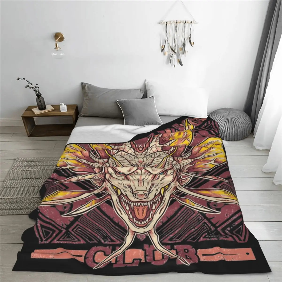 Monster Hunter Hunting Club Blanket - Black and Yellow