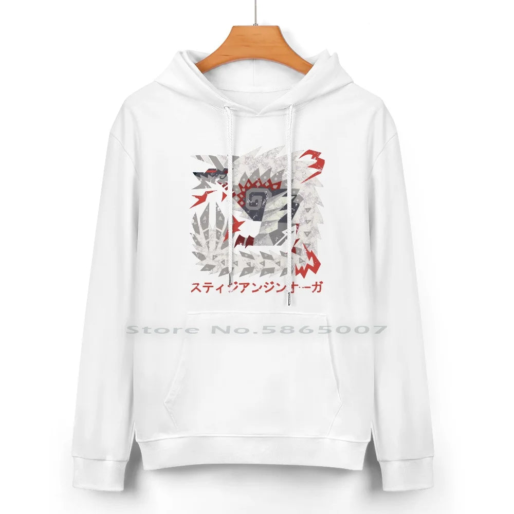 Stygian Zinogre White Hoodie – Monster Hunter Tribute