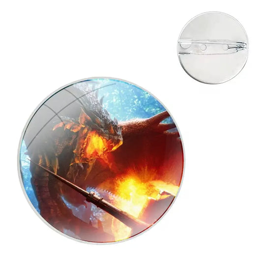 Rathalos Flame Pin Badge – Monster Hunter