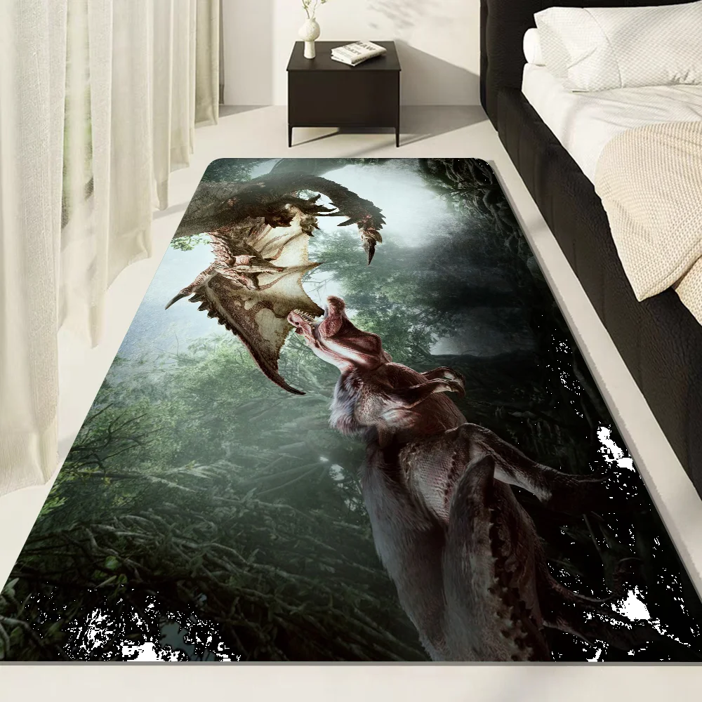 Monster Hunter Bathroom Mat Non-Slip Laundry Room Mat Laundry Decor Balcony Child Living Room Toilet Rug