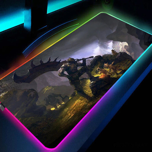 Monster Hunter: Rise - The Final Blow RGB XXL Gaming Mouse Pad