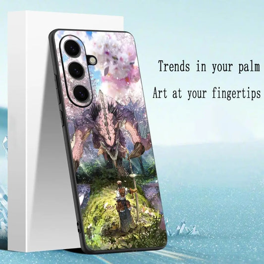 Samsung Phone Case - Monster Hunter Epic Battle Design with Giant Monster