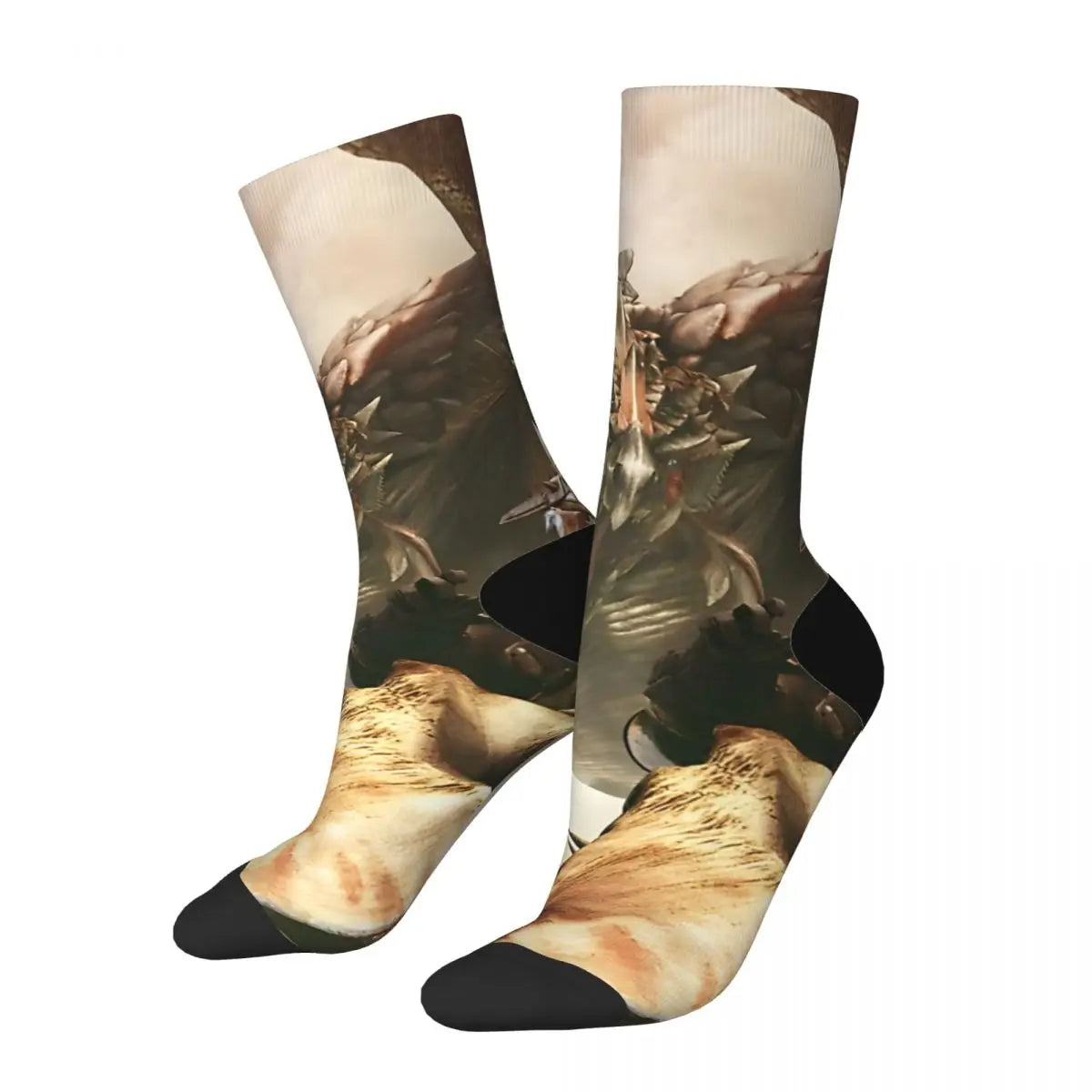 Rathalos Hunter Socks – Brown & Black Monster Hunter