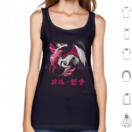 Women's Black Meru-Zena Dragon Tank Top