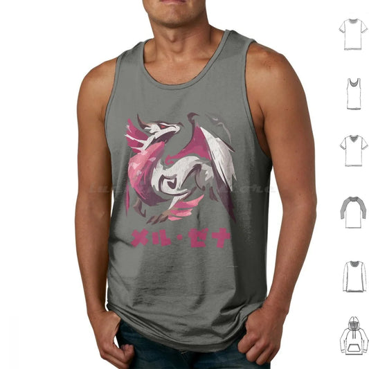 Monster Hunter Rise Sunbreak Malzeno Kanji Tank Tops Print Cotton Malzeno Monster Hunter Rise Sunbreak Monster