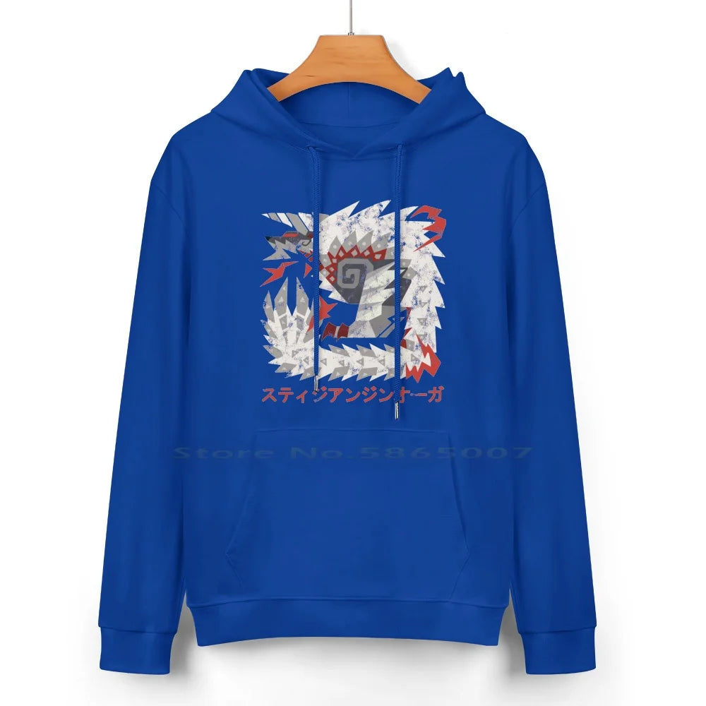 Stygian Zinogre Sapphire Blue Hoodie – Monster Hunter Edition