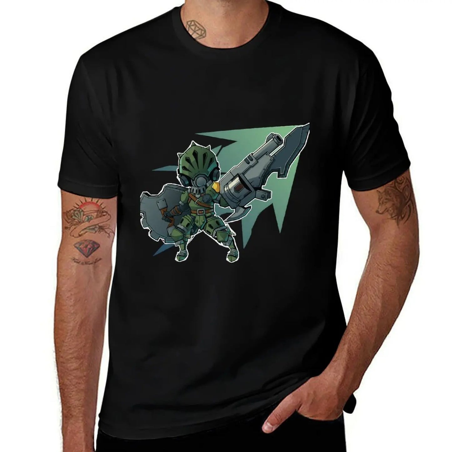 Monster Hunter World Chibi Gunlance T-Shirt – Black