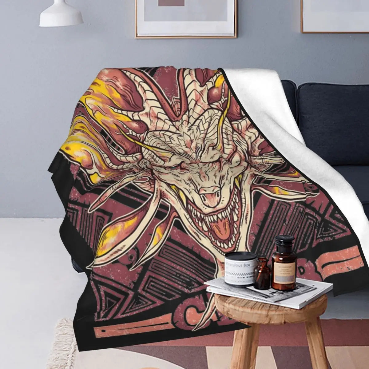 Monster Hunter Hunting Club Blanket - Black and Yellow