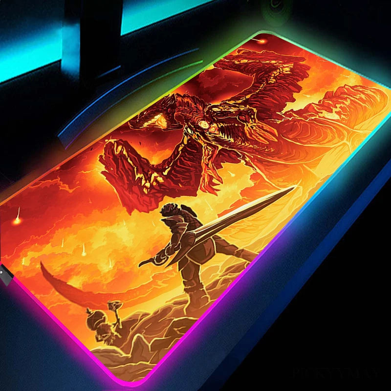 RGB XXL Gaming Mouse Pad - Monster Hunter: Infernal Clash