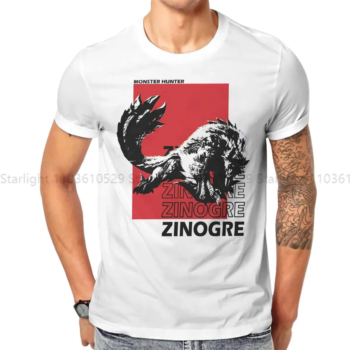 Zinogre White T-Shirt – Monster Hunter World