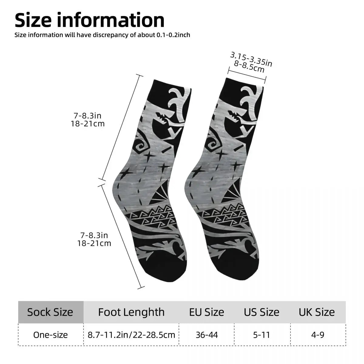 Tribal Wyvern Socks – Black & Silver Monster Hunter