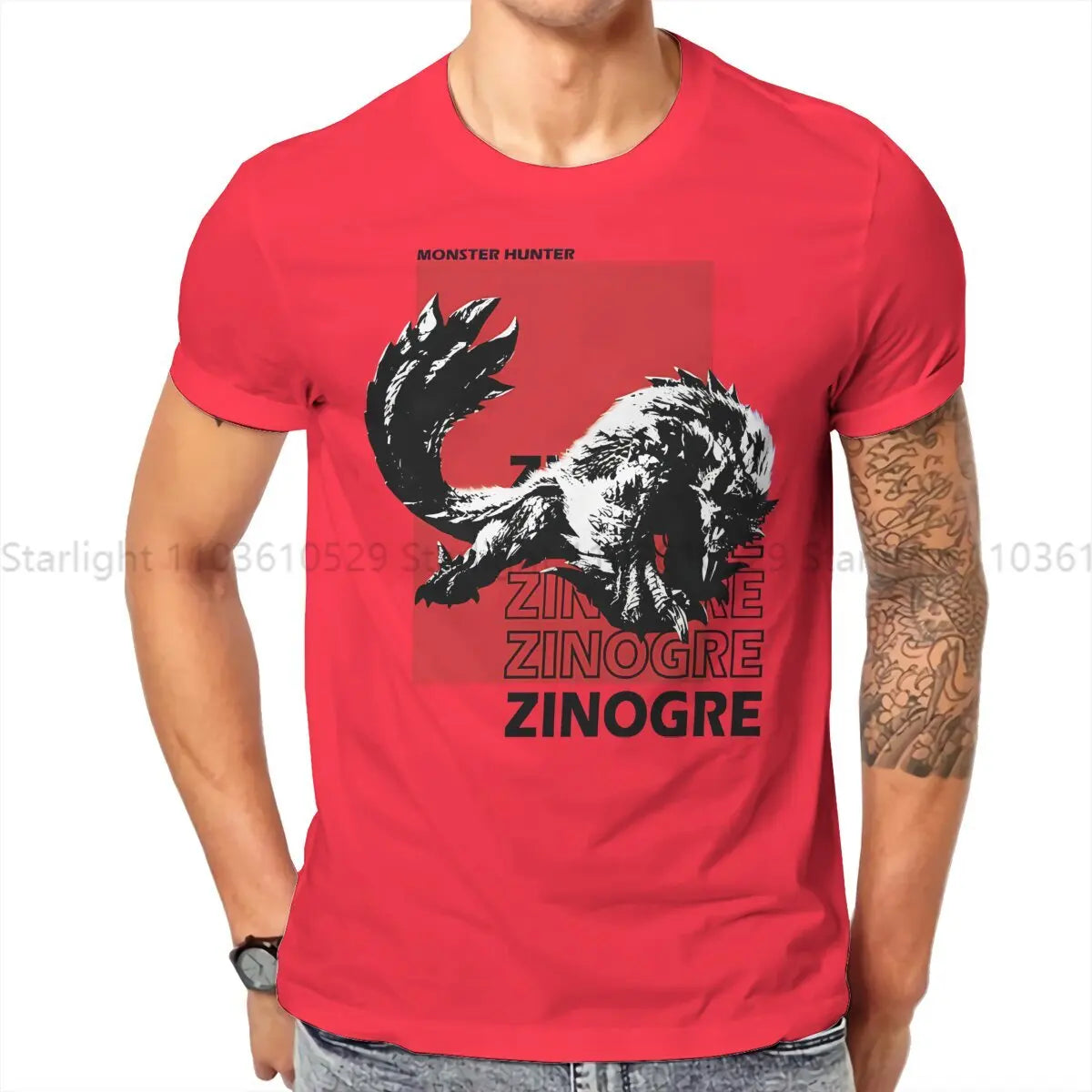 Zinogre Red T-Shirt – Monster Hunter World