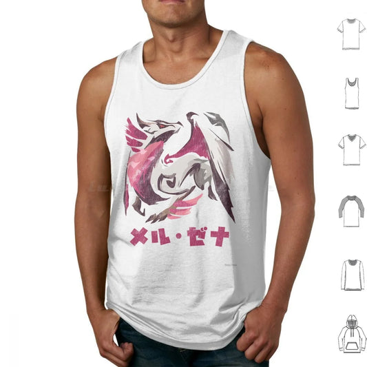 Men's White Meru-Zena Dragon Tank Top