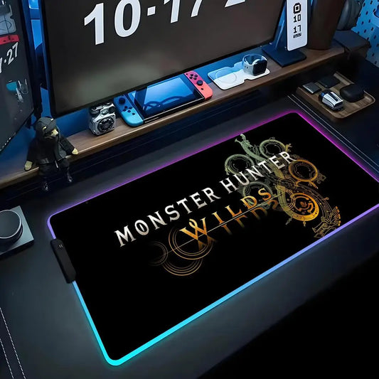 Monster Hunter: Wilds LED Mouse Pad - Elegant Logo