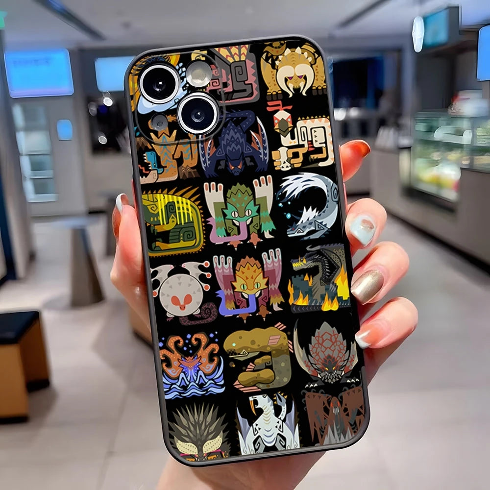 Monster Hunter Icons iPhone Case – Ultimate Tribute to Legendary Monsters