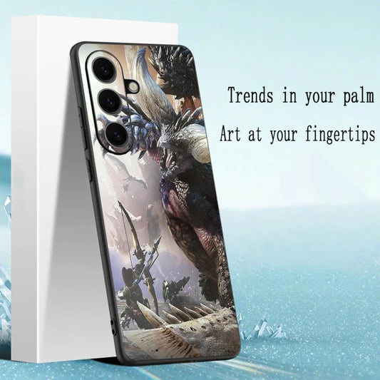 Samsung Phone Case - Monster Hunter Battle Design with Fierce Beast