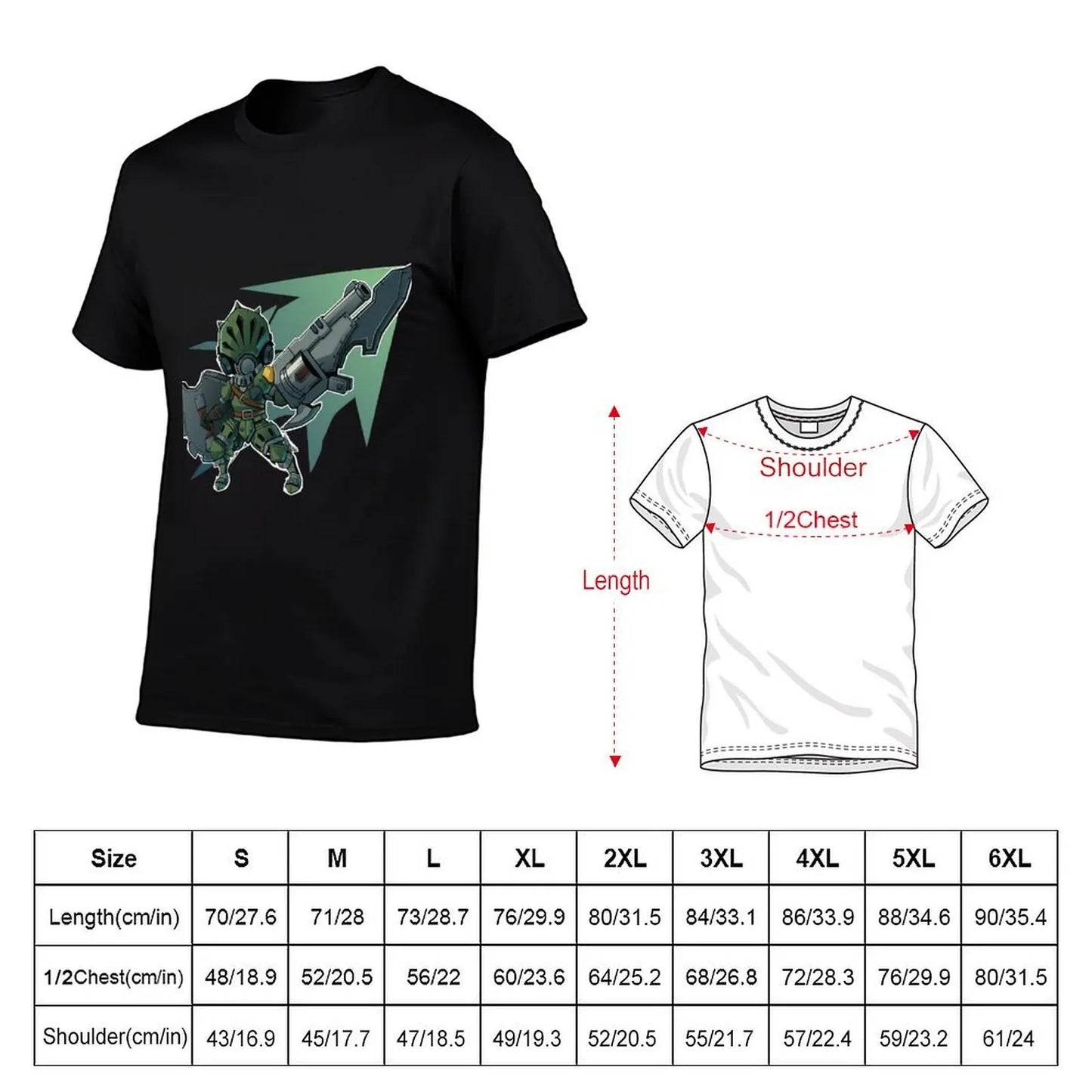 Monster Hunter World Chibi Gunlance T-Shirt – Black