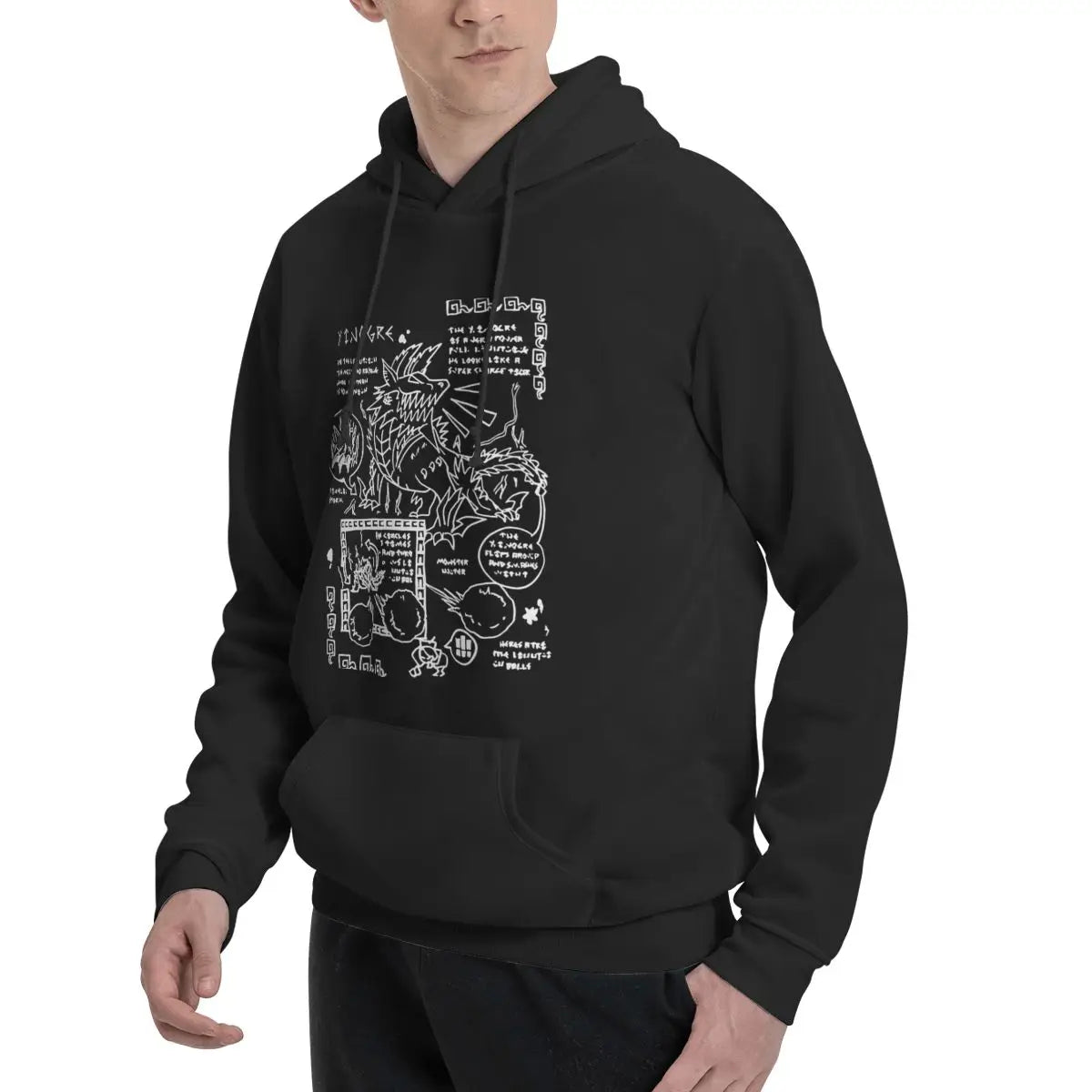 Zinogre Blueprint Hoodie – Monster Hunter’s Thunder Wolf Wyvern