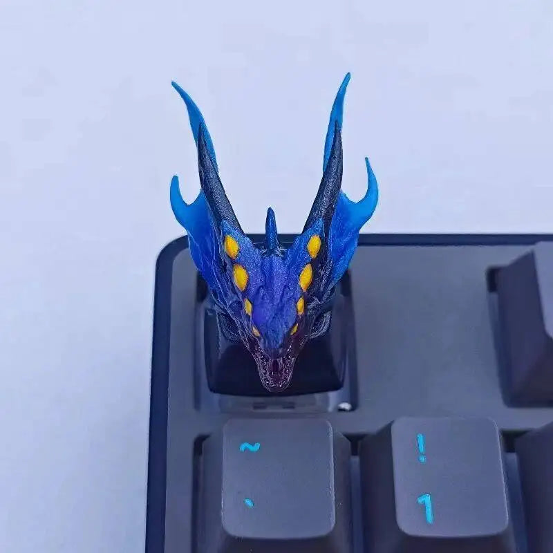 Monster Hunter Dragon Keycap – Blue