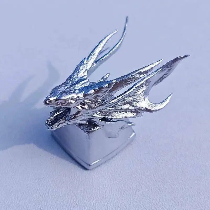 Monster Hunter Dragon Keycap – Silver