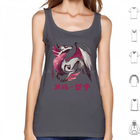 Women's Dark Gray Meru-Zena Dragon Tank Top