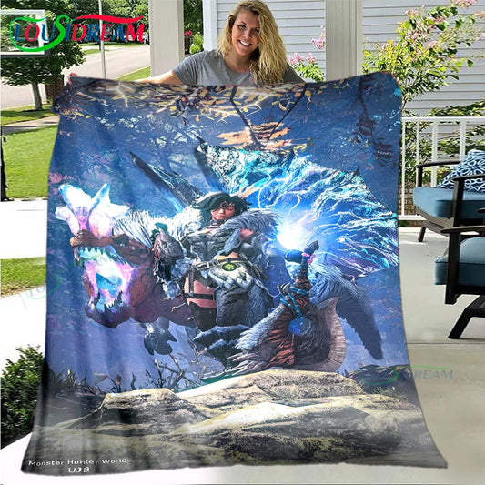 Monster Hunter: Heroic Hunt Blanket - Blue & Purple