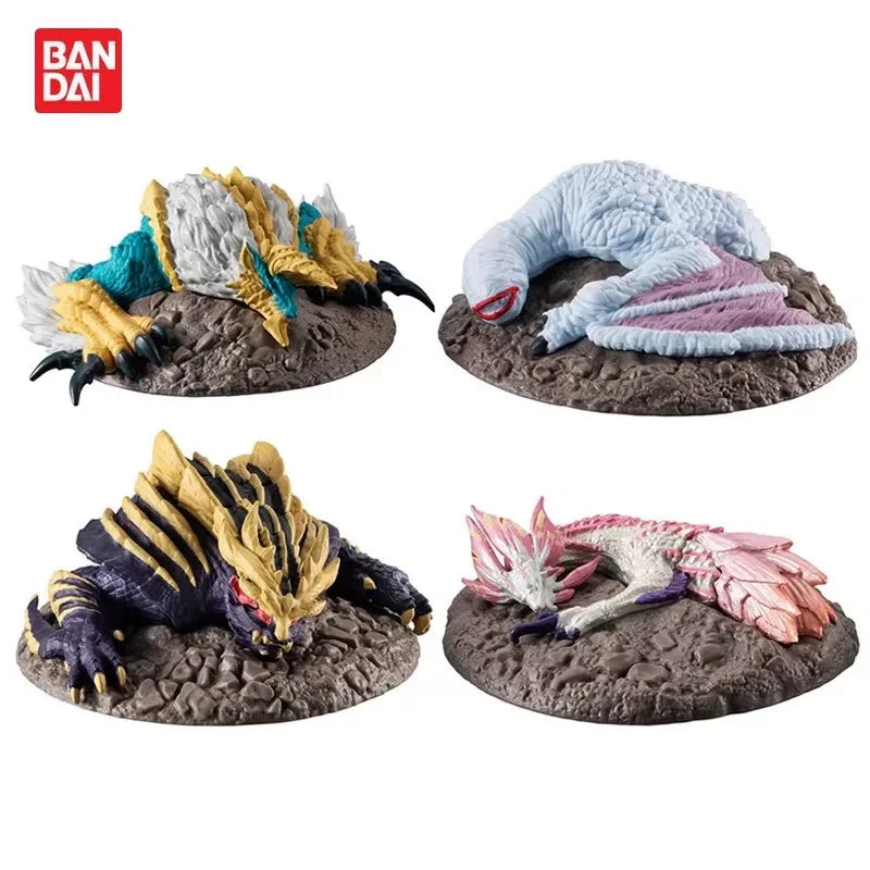 Monster Hunter 4-Figure Set - Tiger Dragon, Mizutsune, Glavenus, and Thunder Wolfosaurus