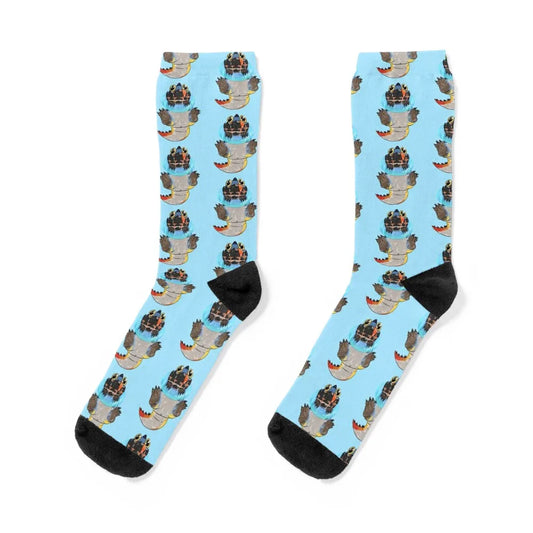 Monster Hunter World Dodogama Light Blue Socks